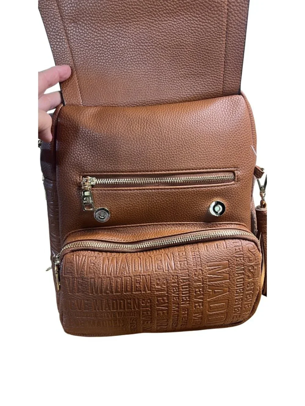 Steve Madden Logo tassel backpack purse, multipurpose, NWT